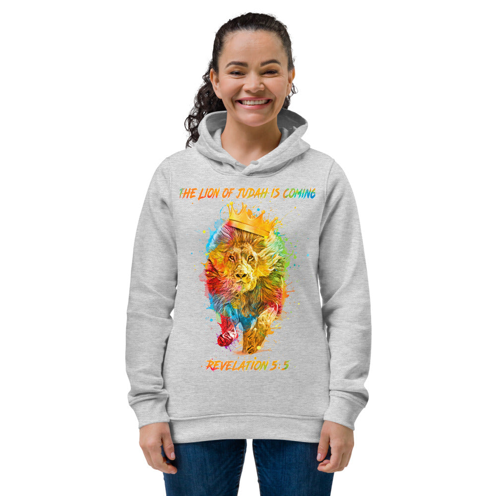 Lion of Judah Lion Women's eco fitted hoodie